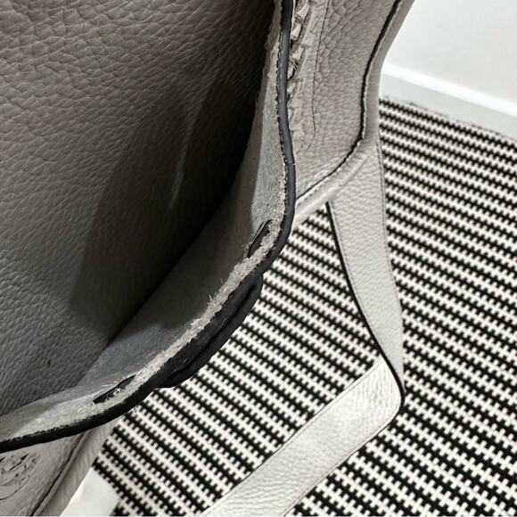 Rebecca Minkoff Unlined Whipstitch Pebble Leather Crossbody Bag. - Picture 9 of 11